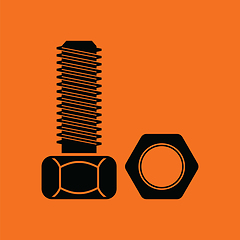 Image showing Icon of bolt and nut