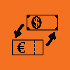 Image showing Currency dollar and euro exchange icon