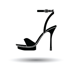 Image showing Woman high heel sandal icon