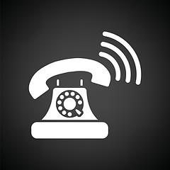 Image showing Old telephone icon