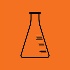 Image showing Icon of chemistry cone flask