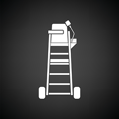 Image showing Tennis referee chair tower icon