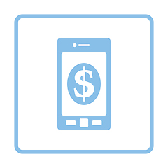 Image showing Smartphone with dollar sign icon