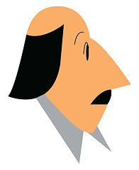 Image showing A bald man vector or color illustration
