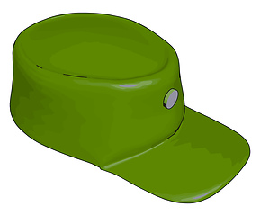 Image showing 3D vector illustration on white background  of a green military 