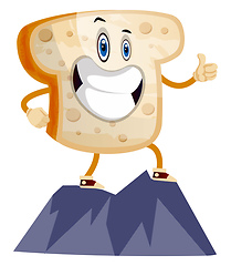 Image showing Toast on Mountain illustration vector on white background