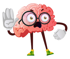 Image showing Brain is teaching, illustration, vector on white background.