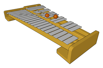 Image showing Santoor playing techniques vector or color illustration