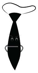 Image showing A grummpy black tie vector or color illustration