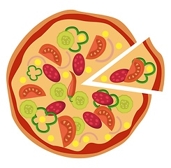 Image showing Spicy Mexican pizzaPrint