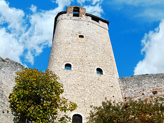 Image showing The mast of Avio castle