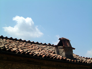 Image showing rooftiles and chimney