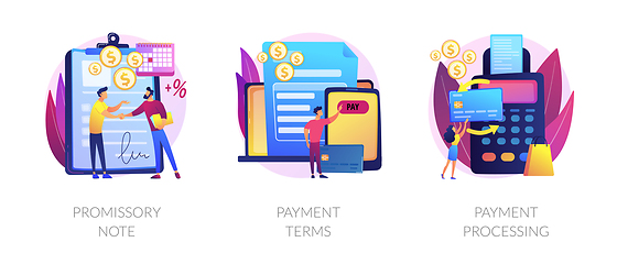 Image showing Payment terms and conditions vector concept metaphors.