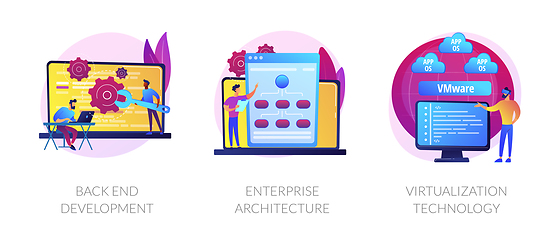 Image showing Software development process vector concept metaphors.