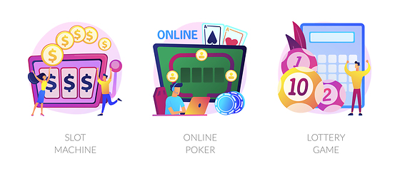 Image showing Online casino vector concept metaphors.