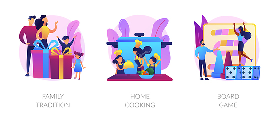 Image showing Family time vector concept metaphors.