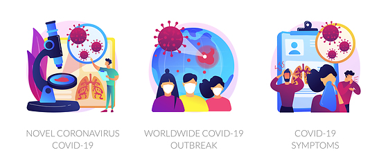 Image showing Coronavirus epidemy outbreak abstract concept vector illustratio