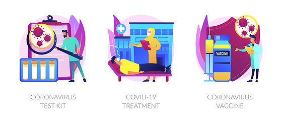 Image showing Virus diagnosis and patient treatment abstract concept vector il