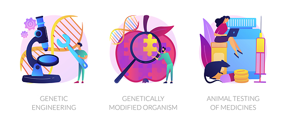 Image showing Genetic engineering vector concept metaphors.