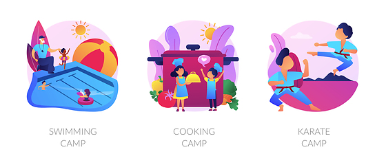 Image showing Kids holiday camps vector concept metaphors