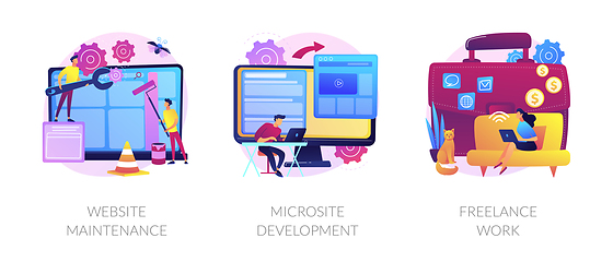 Image showing Web development services vector concept metaphors