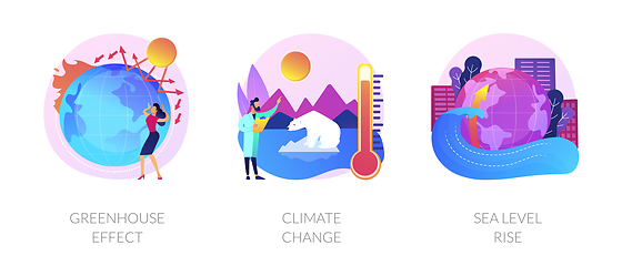 Image showing Climate change consequences vector concept metaphor.