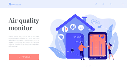 Image showing Air quality monitor concept landing page