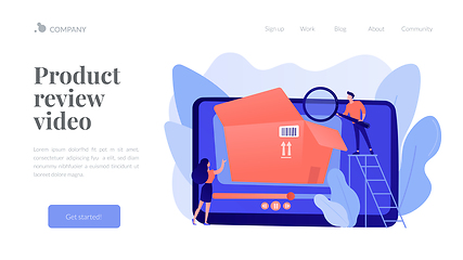 Image showing Unboxing video concept landing page.