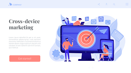 Image showing Multi device targeting concept landing page.