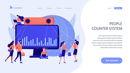 Image showing People counter system concept landing page