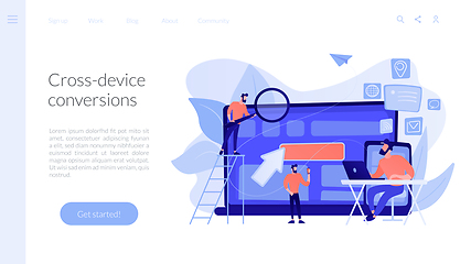 Image showing Cross-device tracking concept landing page.