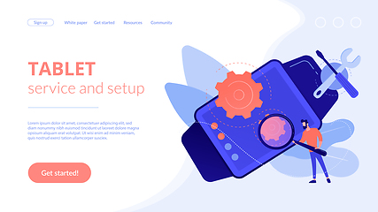 Image showing Mobile device repair concept landing page.