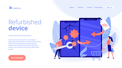 Image showing Refurbished device concept landing page.