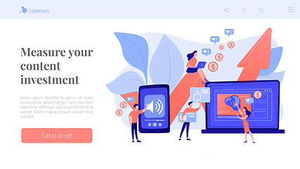 Image showing High ROI content concept landing page