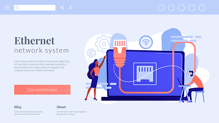 Image showing Ethernet connection concept landing page.