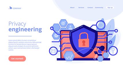 Image showing Privacy engineering concept landing page.