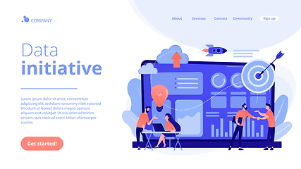 Image showing Data initiative concept landing page.