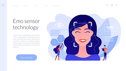 Image showing Emotion detection concept landing page.