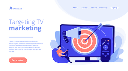 Image showing Addressable TV advertising concept landing page.