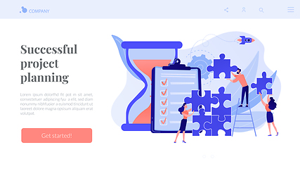 Image showing Project delivery concept landing page