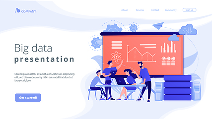 Image showing Big data conferenceconcept landing page.