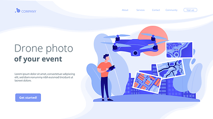 Image showing Aerial photography concept landing page