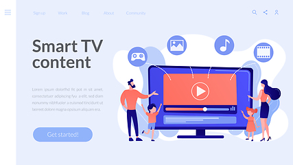 Image showing SmartTV content concept landing page.