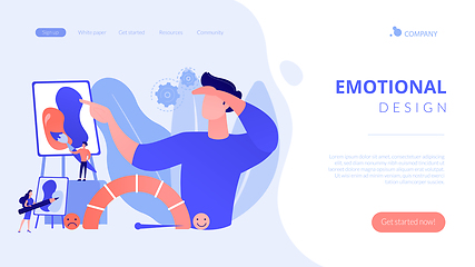 Image showing Emotional design concept landing page