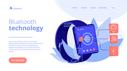 Image showing Wireless connectivity concept landing page.