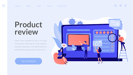 Image showing Product review concept landing page