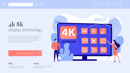 Image showing UHD smart TV concept landing page.