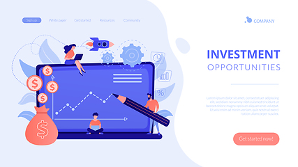 Image showing Investment fund concept landing page.