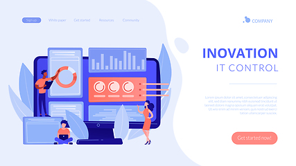 Image showing Innovation management software concept landing page.