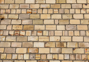 Image showing yellow brick wall